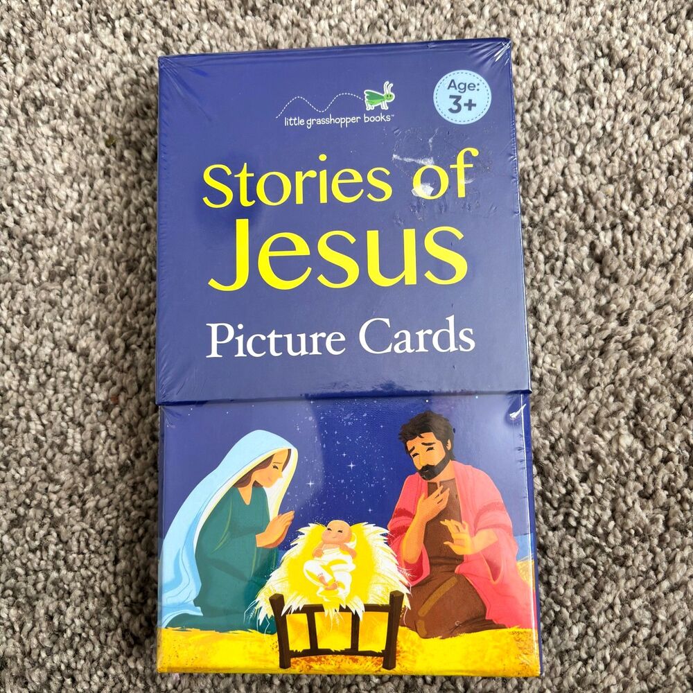 Little Grasshopper Books Stories Of Jesus Double Sided Learning Picture Cards 3+